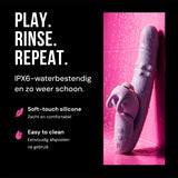 Play rinse repeat: IPX6-waterbestendig en makkelijk schoon te maken