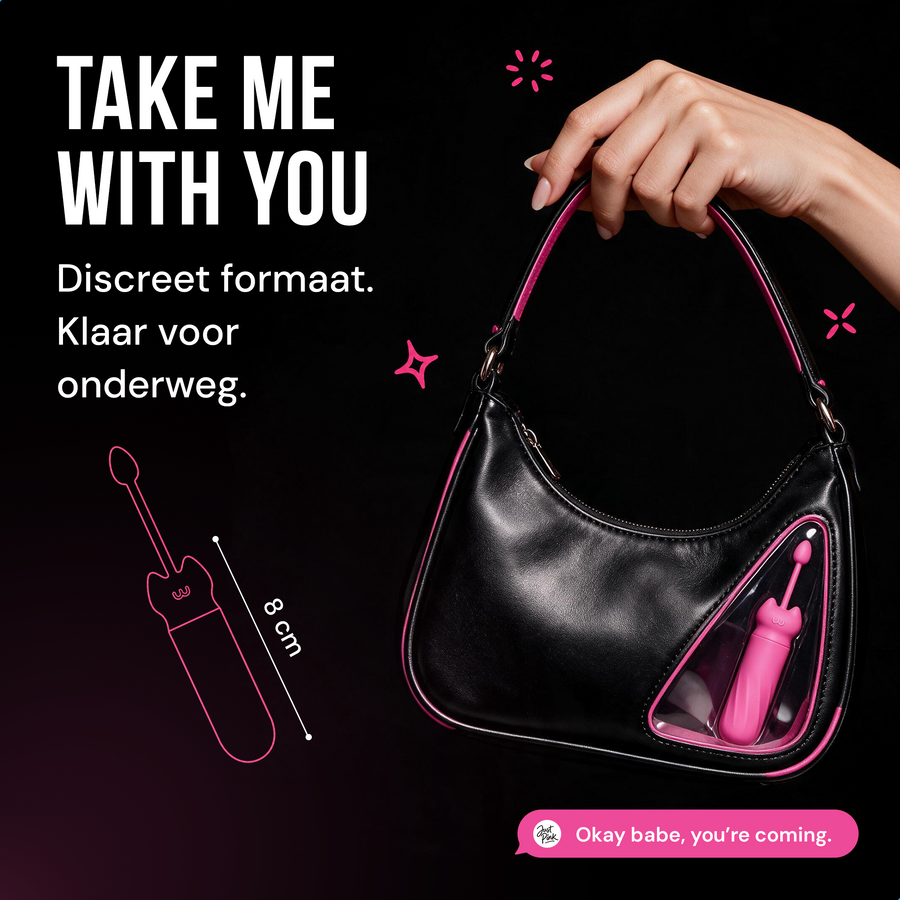 Take me with you: discreet formaat van 8 cm, klaar voor onderweg